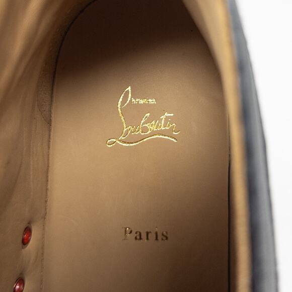 Christian Louboutin Sneakers Louis Flat Patent Crystals Size 43 EU 10 US - Picture 3 of 11